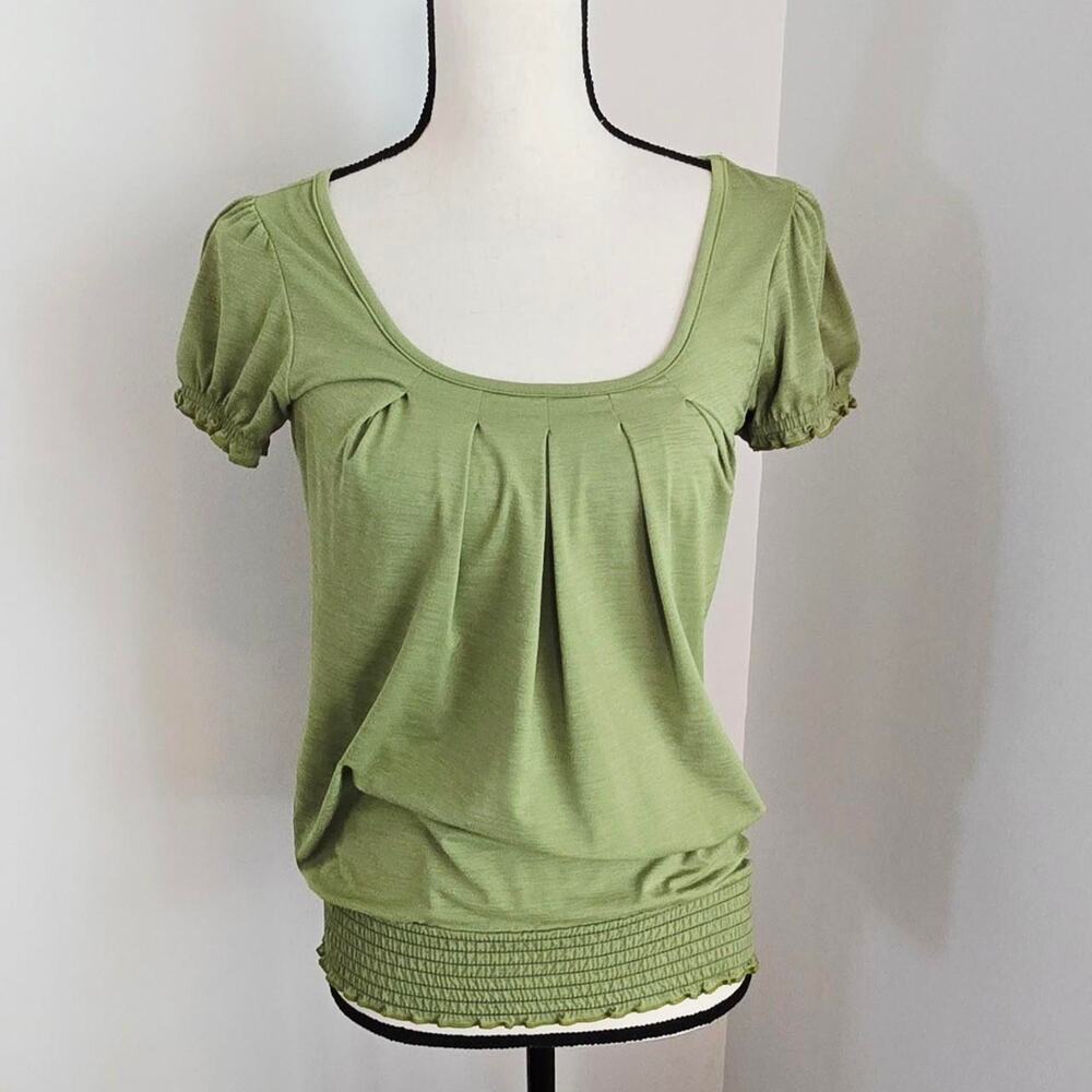 IZ vintage vtg retro Byer Y2k 90s 2000s large short sleeve blouse